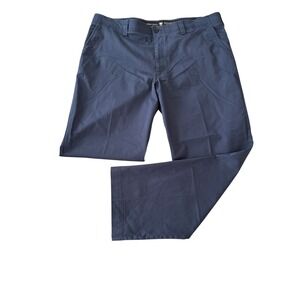 Oak Hill Mens Straight Fit Tech Pant Navy Blue 42x30 Cotton Blend Stretch EUC